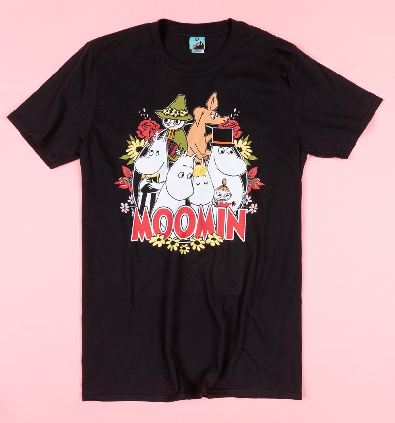 An image of Moomin Family Black T-Shirt