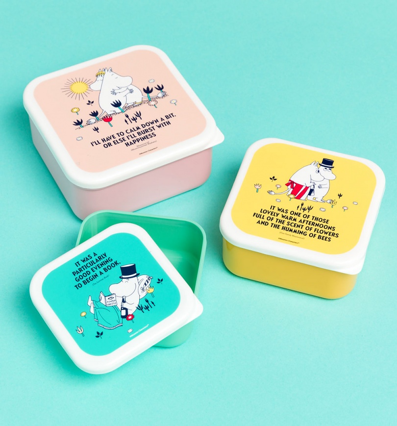 An image of Moomin Set of Three Snack Boxes