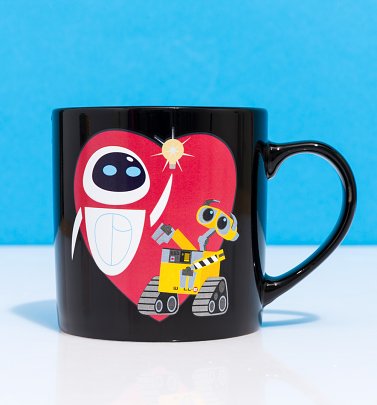 An image of Pixar Wall-E Loves Eve Heat Changing Mug