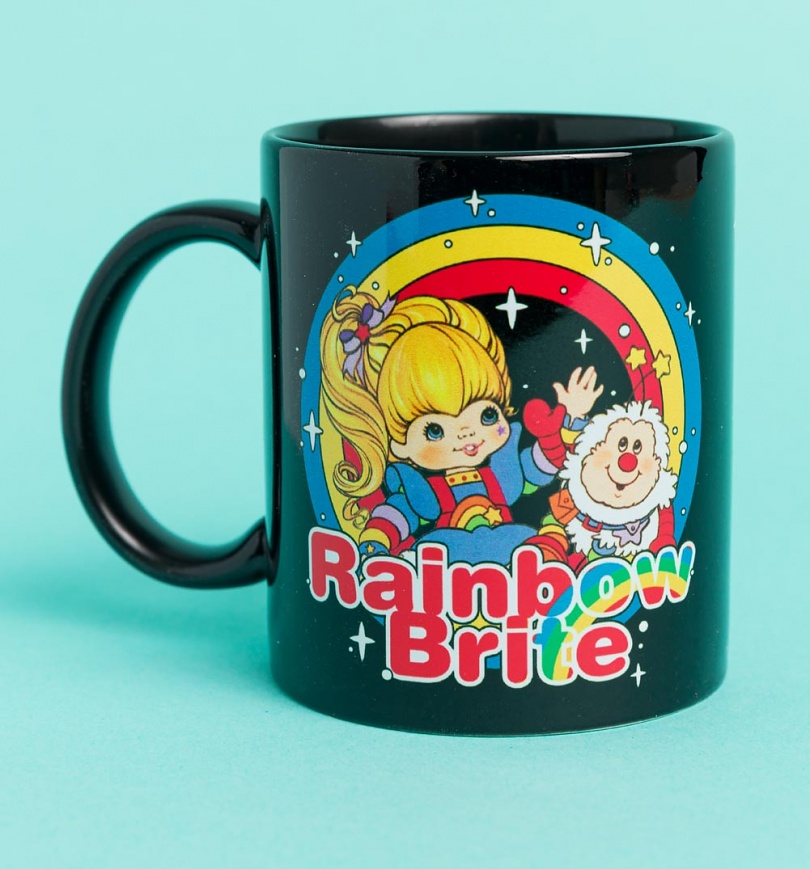 An image of Rainbow Brite Always Look On The Brite Side Black Mug