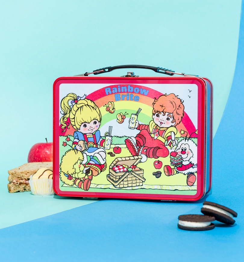 An image of Rainbow Brite Retro Red Metal Lunch Box