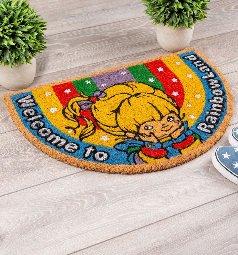 An image of Rainbow Brite Welcome To Rainbow Land Sparkly Door Mat