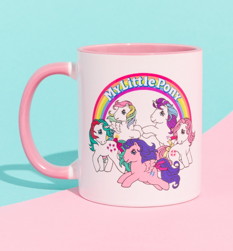 An image of Retro My Little Pony Mug with Pink Handle