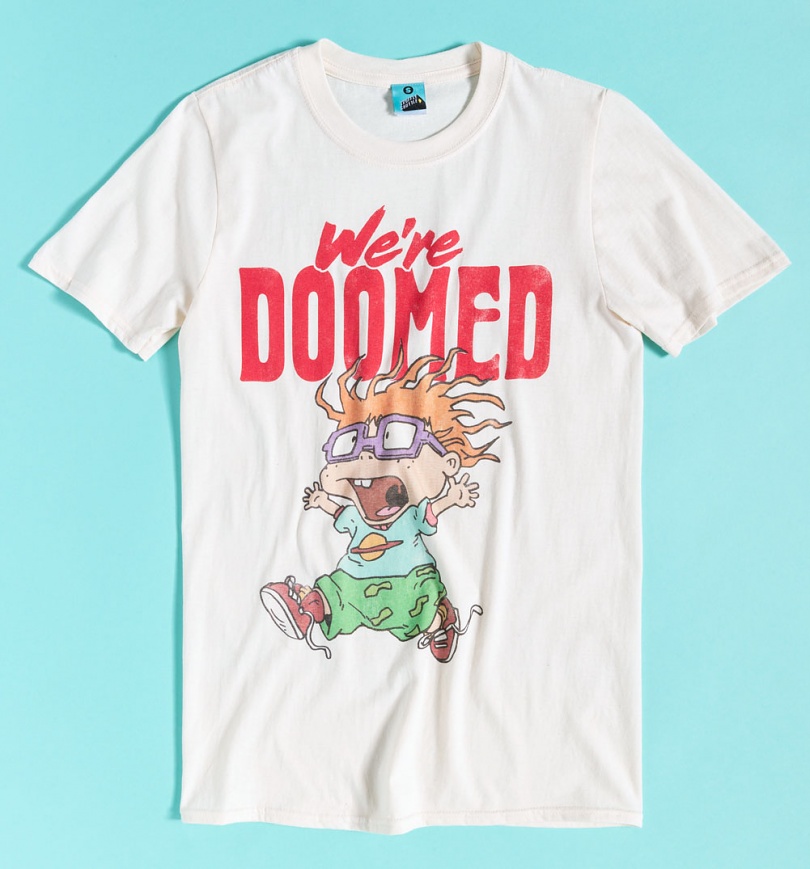 An image of Rugrats Chuckie Were Doomed Ecru T-Shirt