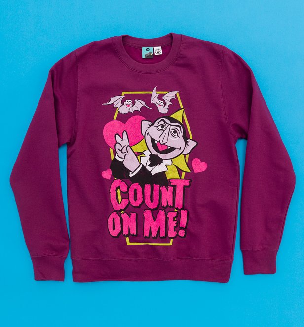 An image of Sesame Street Count On Me Plum Sweater