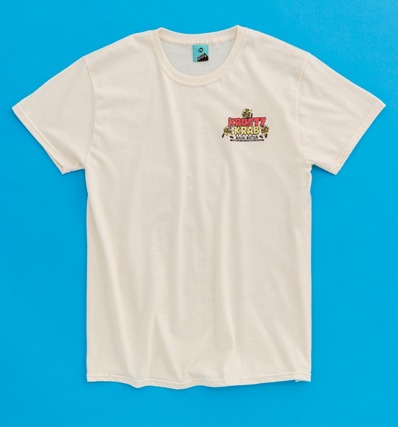 An image of SpongeBob SquarePants Big Burger Natural T-Shirt with Back Print