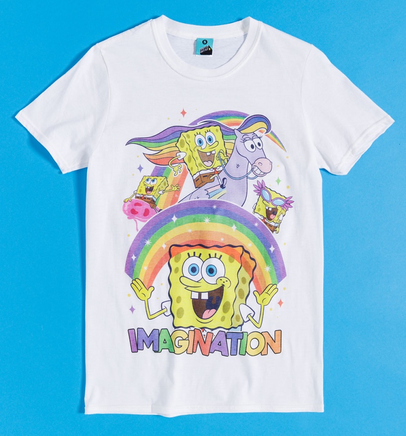 An image of SpongeBob SquarePants Imagination White T-Shirt