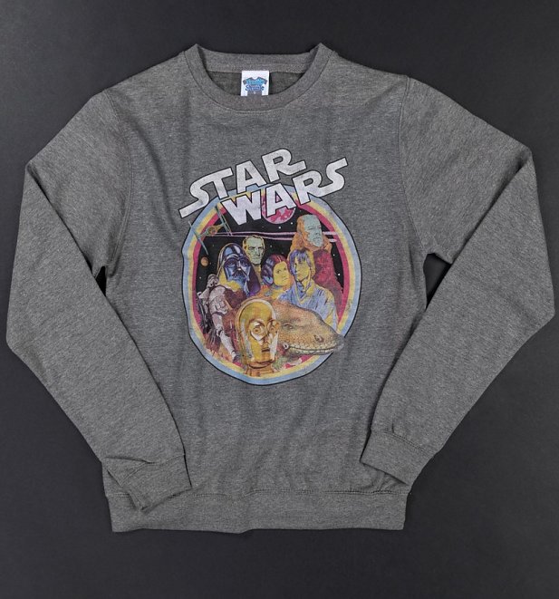 Star Wars Retro Gang Heather Grey Sweater