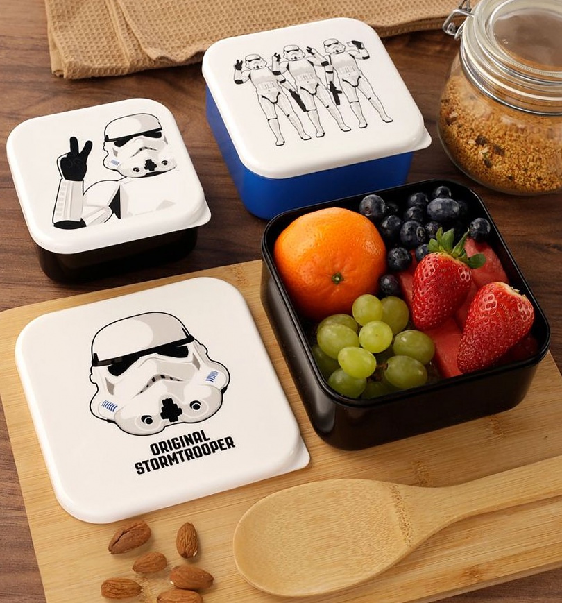An image of Star Wars Stormtrooper  Poses Set of Three Snack Boxes