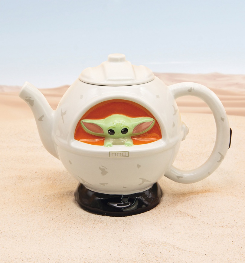 An image of Star Wars The Mandalorian Grogu Carriage Teapot