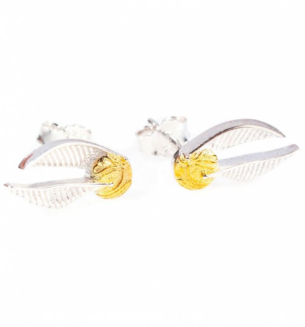 Sterling Silver Harry Potter Golden Snitch Stud Earrings