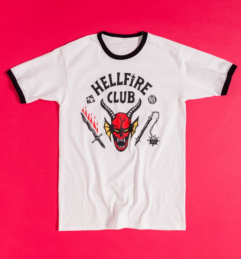 An image of Stranger Things Hellfire Club Ringer T-Shirt