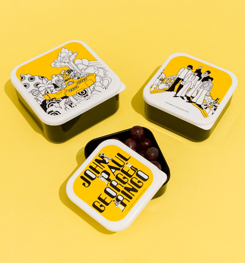 An image of The Beatles Yellow Submarine Set Of Three Snack Boxes