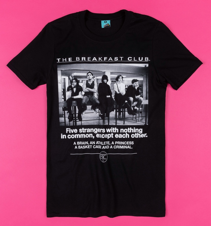 An image of The Breakfast Club Detention Black T-Shirt