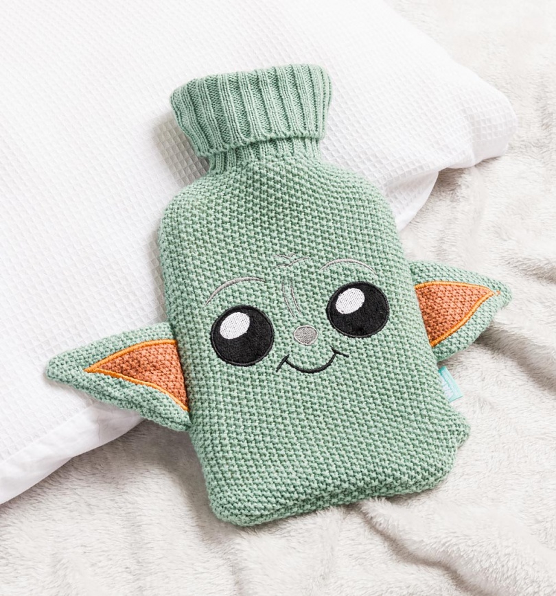 An image of The Mandalorian Grogu Hot Water Bottle from Mad Beauty