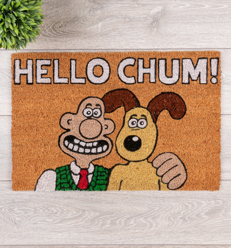 An image of Wallace And Gromit Hello Chum Door Mat