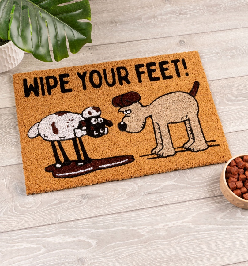 An image of Wallace and Gromit Wipe Your Feet Door Mat