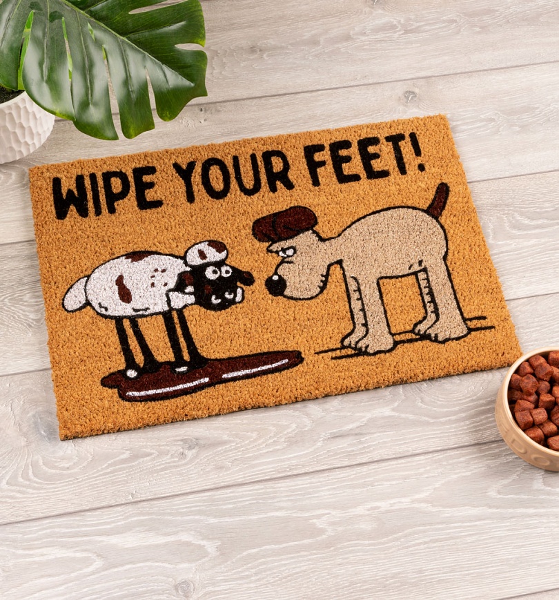 An image of Wallace & Gromit Wipe Your Feet Door Mat