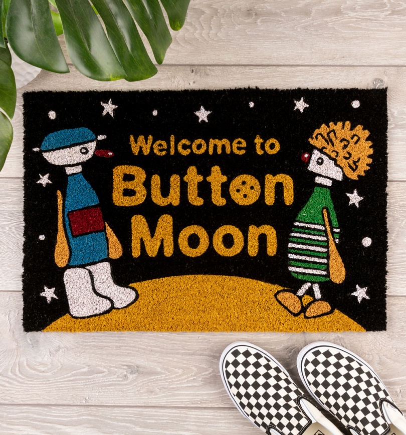An image of Welcome To Button Moon Door Mat