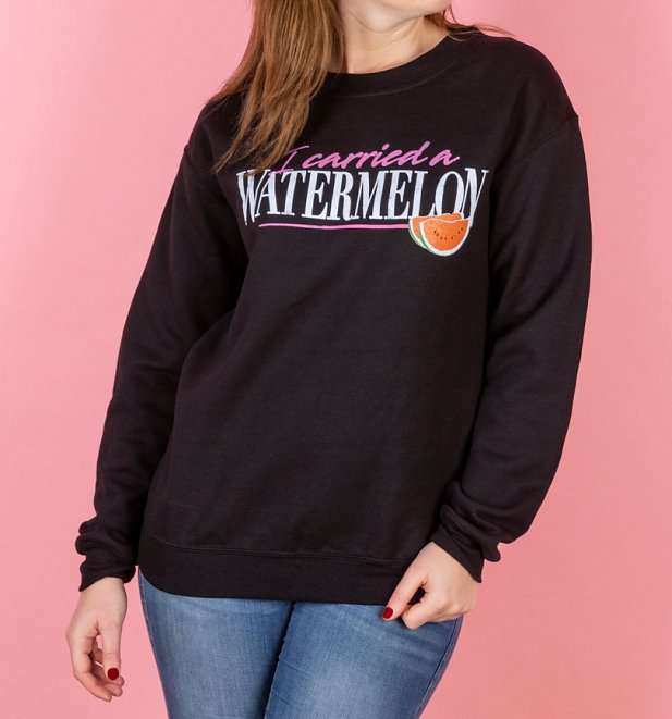 Womens Dirty Dancing I Carried A Watermelon Black Sweater