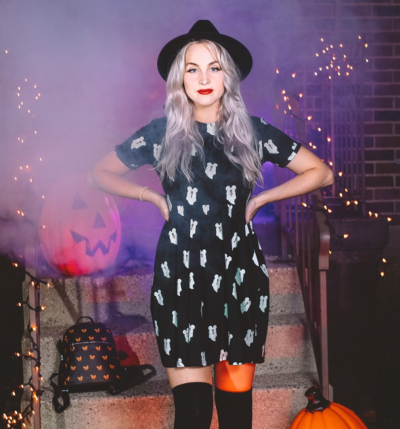 An image of Womens Disney Mickey Ghost Dress from Cakeworthy