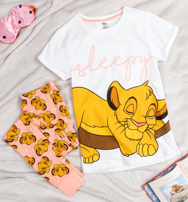 Womens Lion King Sleepy Simba Disney Pyjamas