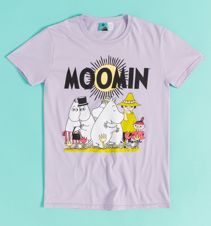 An image of Womens Moomin Sunshine Lavender Fitted T-Shirt