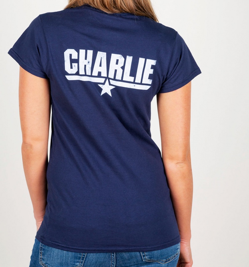 An image of Womens Top Gun Charlie Fitted T-Shirt