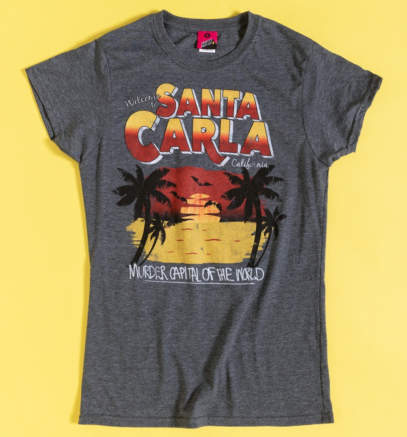 An image of Womens Lost Boys Inspired Welcome to Santa Carla Fitted T-Shirt