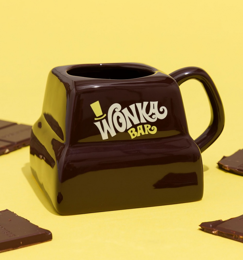 An image of Wonka Bar Chocolate Chunk Shaped Mug
