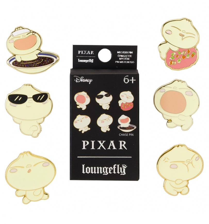 An image of Loungefly Disney Pixar Bao 6 Piece Mystery Box Pins